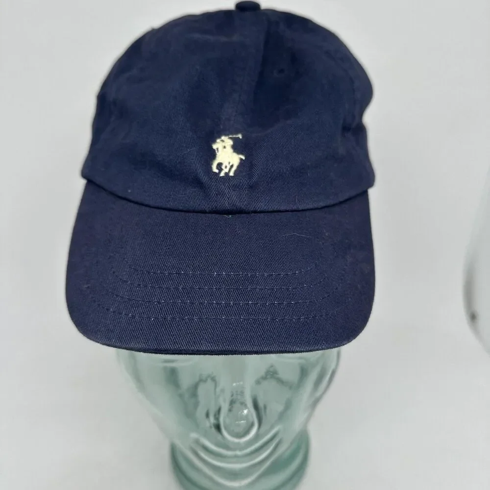 Polo Ralph Lauren Hat Cap Strap Back Kids One Size Blue Embroidered Pony Logo